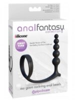 Ass-Gasm - Cockring con Anal Beads Nero - immagine 3