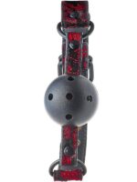 Blaze - Ball Gag Respirabile  Nylon Nero Rosso - immagine 4