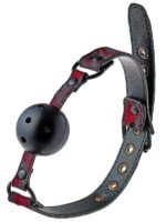 Blaze - Ball Gag Respirabile  Nylon Nero Rosso - immagine 3