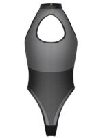 Body Schiena Scoperta Trasparente Nero S/M - immagine 6