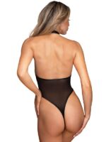 Body Schiena Scoperta Trasparente Nero S/M - immagine 2