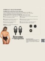 Body Schiena Scoperta Trasparente Nero S/M - immagine 9