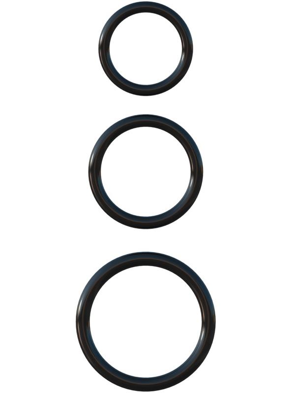 c_ringz_set_3_anelli_nero__ce59c3bdc4279f3b46055432fa0f52ba C-RINGZ - Set 3 Anelli Nero - immagine 1