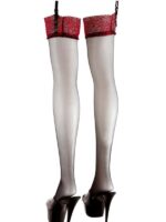 Calze con Fascia in Pizzo Rosso IV - immagine 3