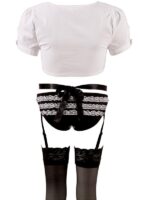 Cameriera Sexy Bianco M - immagine 5