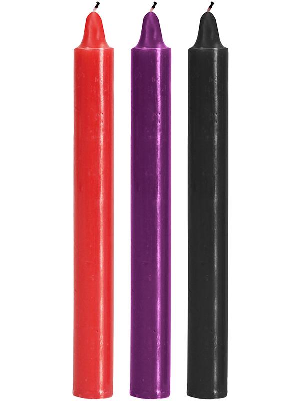 Candele a Goccia Giapponese  3pz Vari Colori - immagine 1