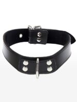 Collare D-Ring Similpelle Nero - immagine 2