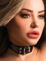 Collare D-Ring Similpelle Nero - immagine 3