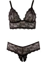 Curvy - Completino Trasparenze Pizzo Nero 2XL - immagine 4