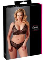 Curvy - Completino Trasparenze Pizzo Nero 2XL - immagine 6
