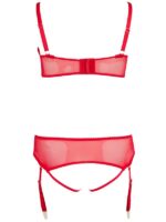 Curvy - Set Reggiseno e Reggicalze Rosso 2XL - immagine 8