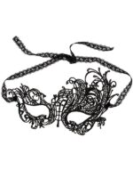 Maschera Ricamata 01 Pizzo Nero - immagine 3