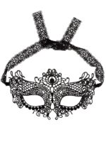 Maschera Ricamata 02 Pizzo Nero - immagine 5