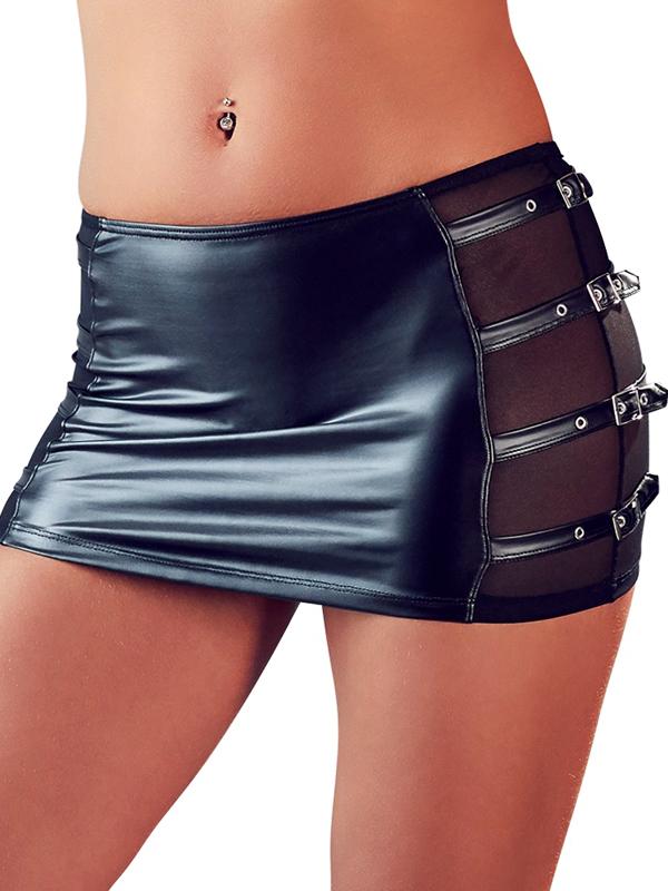 mini_gonna_con_fibbie_nero_elasticizzato__598211631b5d2800585ba7b36380200a Mini gonna con fibbie Elasticizzato Nero M - immagine 1