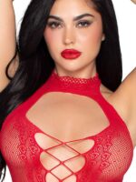 MiniAbito Pois Pizzo Rete Rosso S/L - immagine 5