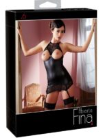 Neglig&egrave; con inserti in pizzo Nero M - immagine 9