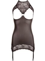 Neglig&egrave; con inserti in pizzo Nero M - immagine 7