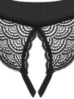 Obsessive - Mutandina Aperta Chemeris Nylon Nero XL/2XL - immagine 7