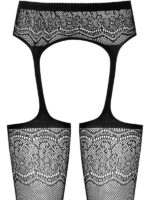 Obsessive - S207 calze con giarrettiera Nylon Nero - immagine 5