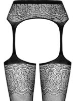 Obsessive - S207 calze con giarrettiera Nylon Nero - immagine 4