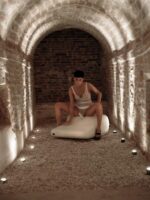 Pouf Touchme Pelle Bianco - immagine 6