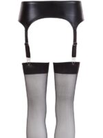 Reggicalze Wetlook con Calze Nero M - immagine 4