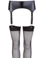 Reggicalze Wetlook con Calze Nero M - immagine 3