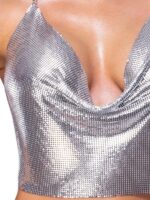 Top Metallo  Argento - immagine 4