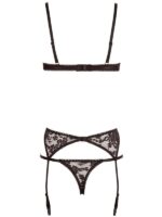 Tris erotico  Elasticizzato Pizzo Nero 75B S - immagine 3